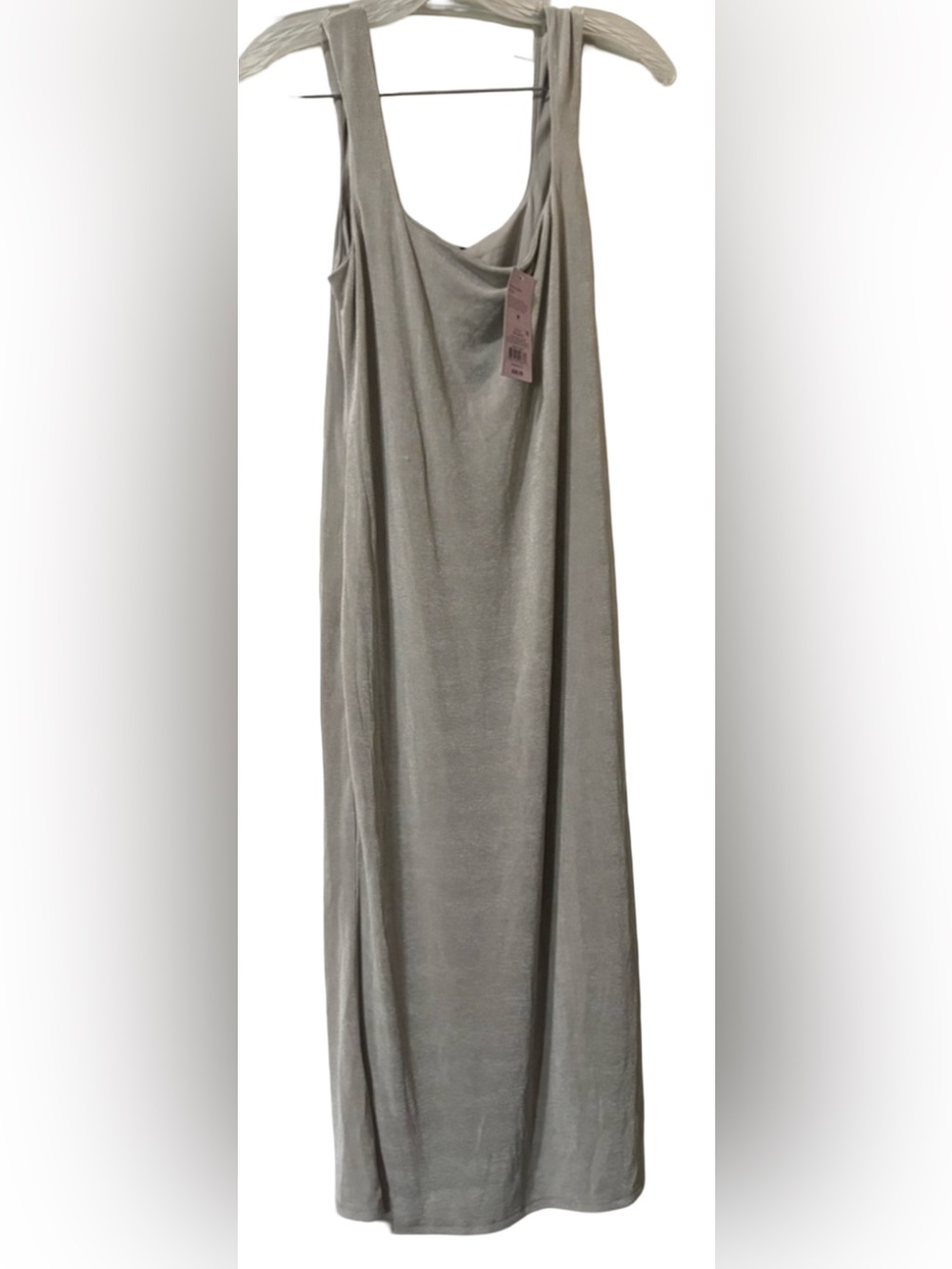 Wild Fable Gray Square Neck Midi Dress Women's M Sleeveless Bodycon NWT